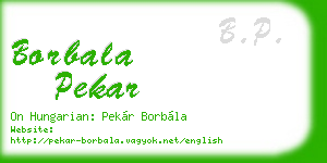borbala pekar business card