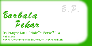 borbala pekar business card